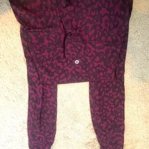 COPY - Lululemon Align Burgundy Leopard Leggings …